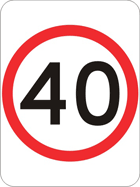 Speed limit sign