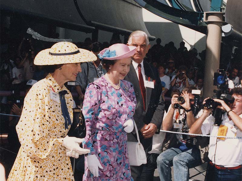 Queen Elizabeth II at the opening of Expo 88, Brisbane, 30 April 1988