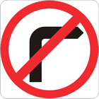 No right turn sign