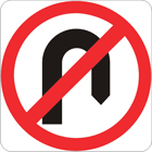 No U-turn sign