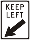 Keep left sign