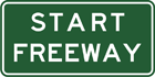 Start freeway sign