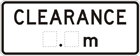 Clearance sign