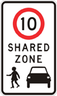 Shared zone sign