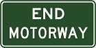 End motorway sign