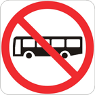 No buses sign