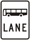 Bus lane sign