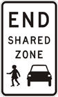 End shared zone sign