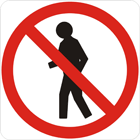 No pedestrians sign