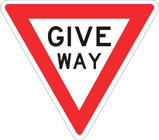 Give way sign