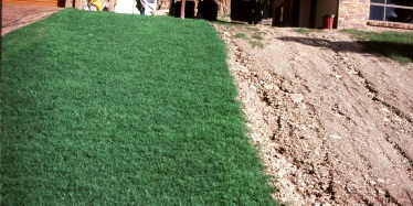 Erosion on the driveway of an urban development