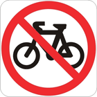 No bicycles sign