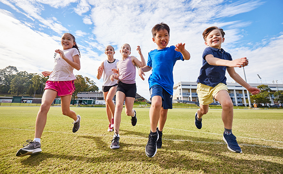 kids running