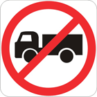 No trucks sign