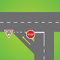 A slip lane is an area of road for vehicles turning left that is separated from other parts of the road by a painted island or traffic island