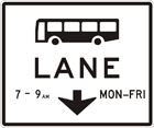 Bus lane ahead sign