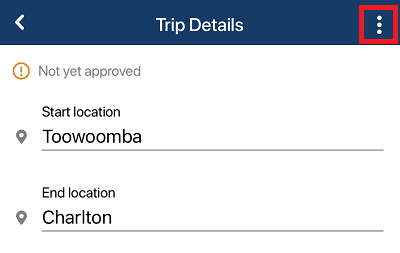 Update trip screen with icon highlighted to email supervisor again