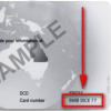 Sample driver licence showing the card number