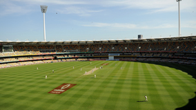 Cricket being played at The Gabba stadium