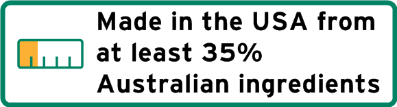 Made in USA from 35% country of origin label