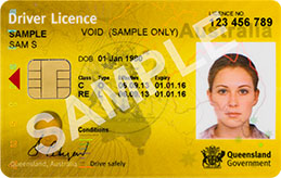 Queensland licence with chip