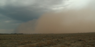 Dust storm, western Queensland, in October 2007