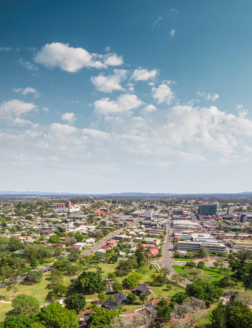 Overhead view of West Moreton