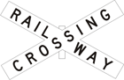 Railway crossing signs