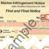 Sample marine infringement notice showing the infringement number