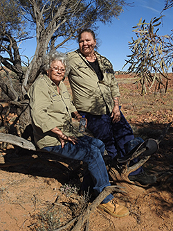 Photo of Pitta Pitta Aboriginal Corporation members on site for the Marion Downs Aboriginal Huts cultural heritage project.