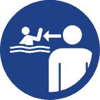 Safety sign to be printed or embosses on portable pool.