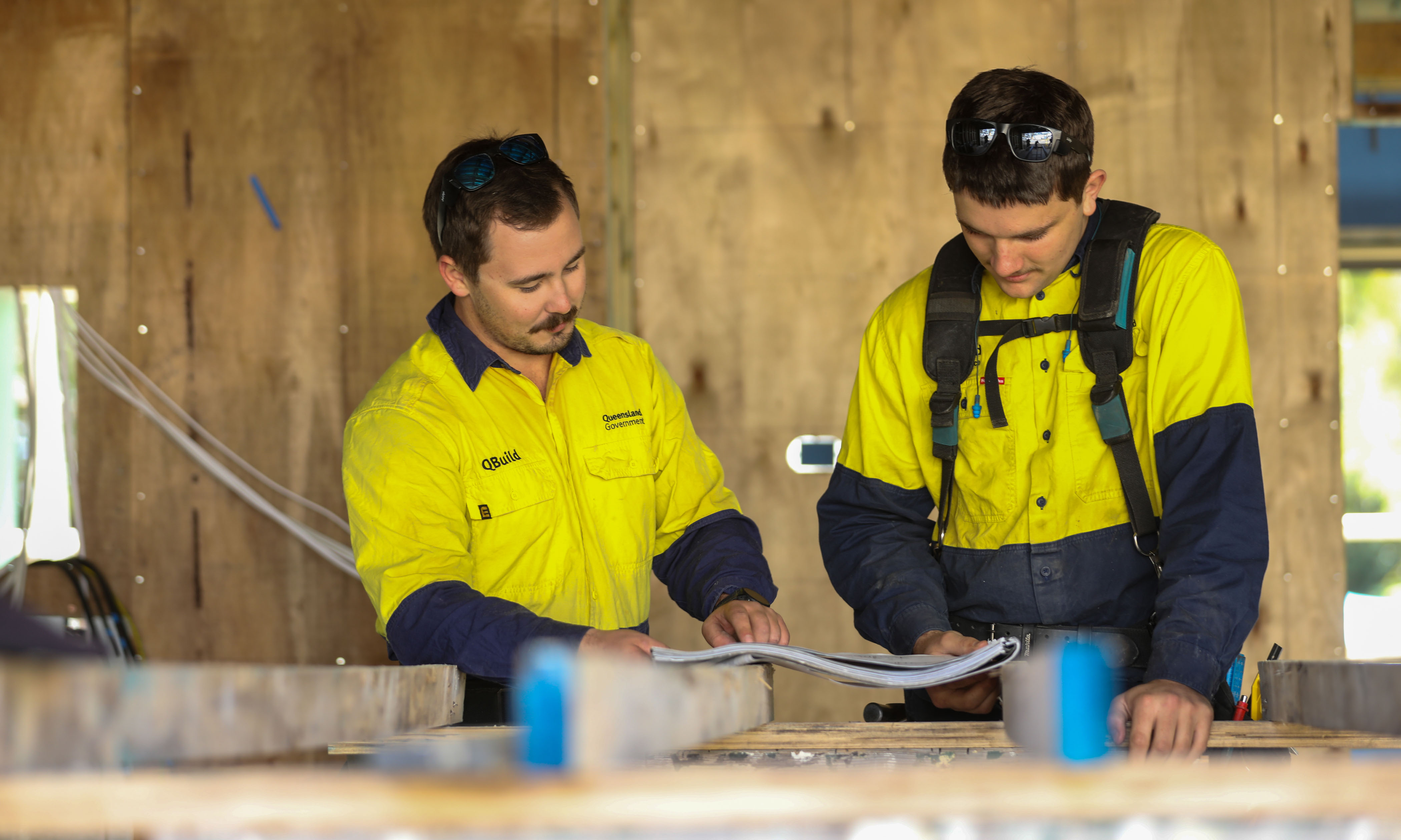 photo of contractors in high vis working on a site