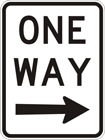 One way sign