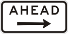 Ahead arrow sign